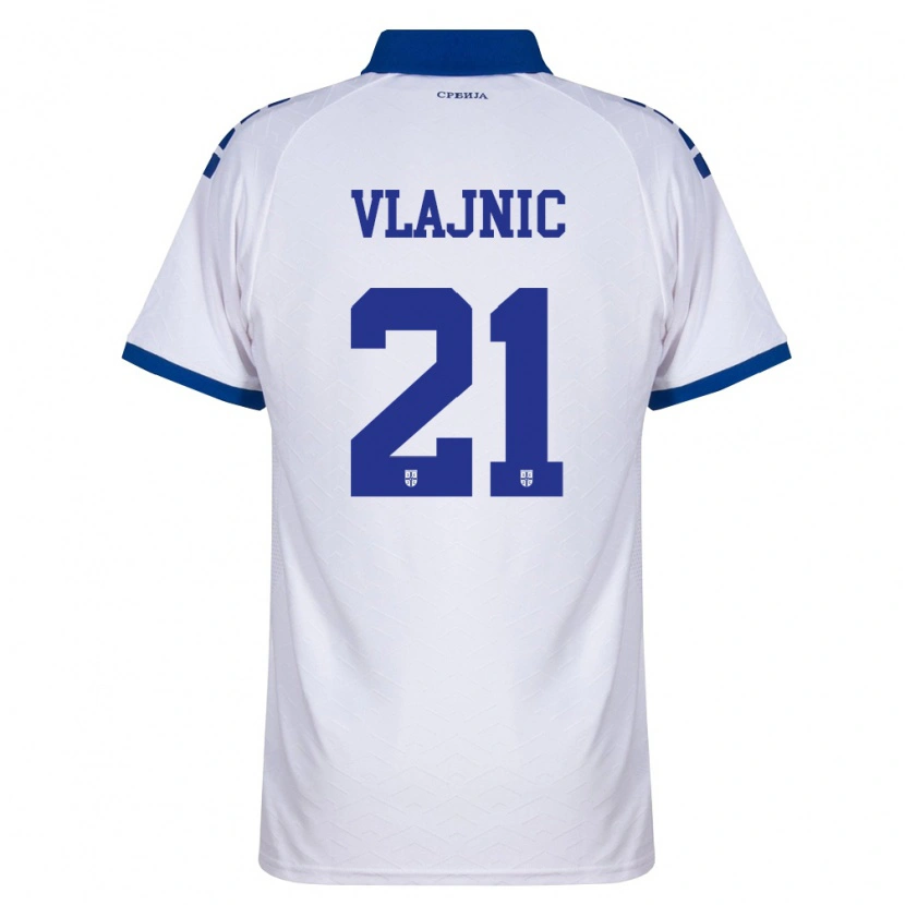 Danxen Men Serbia Tyla Jay Vlajnic #21 Navy White Red Away Jersey 26-28 T-Shirt