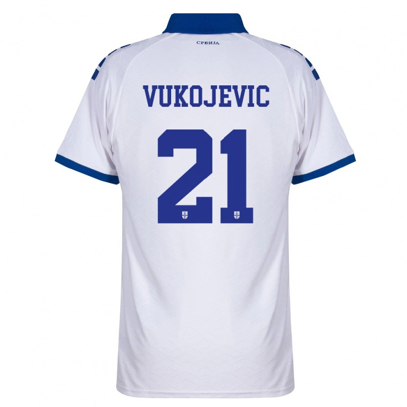 Danxen Men Serbia Veljko Vukojevic #21 Navy White Red Away Jersey 26-28 T-Shirt