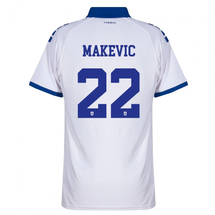 Danxen Men Serbia Dusan Makevic #22 Navy White Red Away Jersey 26-28 T-Shirt