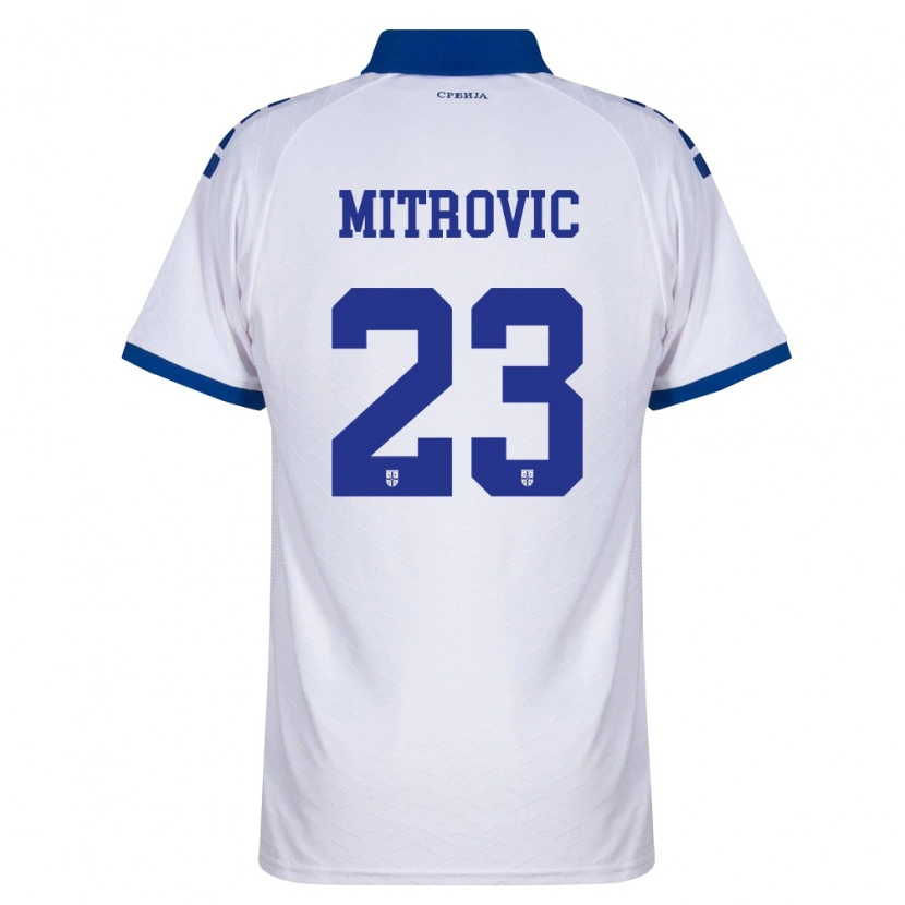 Danxen Men Serbia Vuk Mitrovic #23 Navy White Red Away Jersey 26-28 T-Shirt