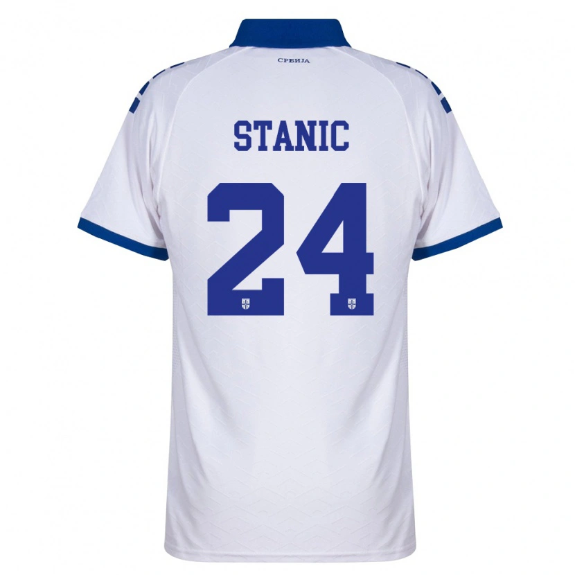 Danxen Men Serbia Petar Stanic #24 Navy White Red Away Jersey 26-28 T-Shirt