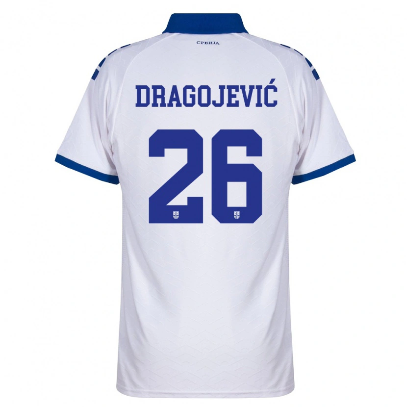 Danxen Men Serbia Vanja Dragojevic #26 Navy White Red Away Jersey 26-28 T-Shirt
