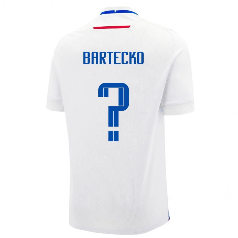 Danxen Men Slovakia Max Bartecko #0 White Blue Away Jersey 26-28 T-Shirt