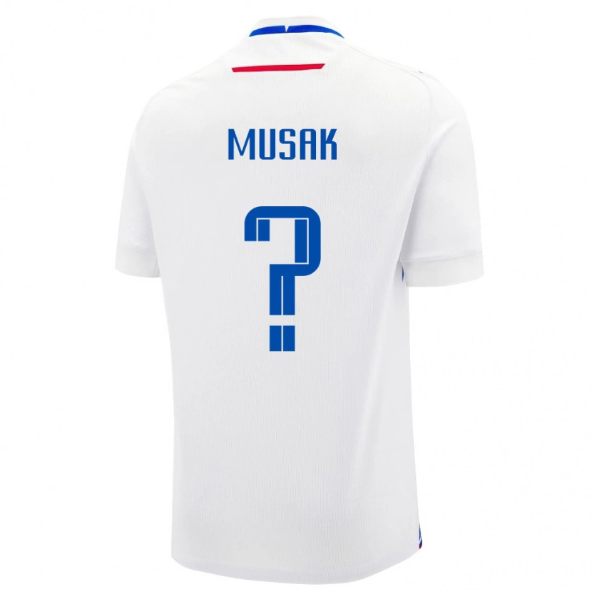 Danxen Men Slovakia Artur Musak #0 White Blue Away Jersey 26-28 T-Shirt