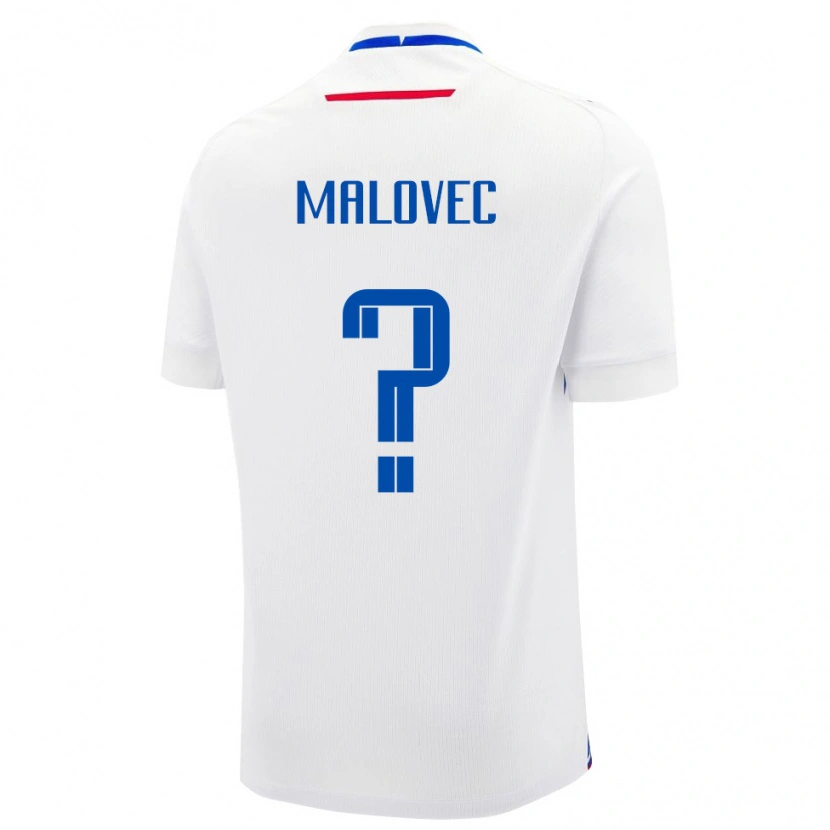 Danxen Men Slovakia Adrián Malovec #0 White Blue Away Jersey 26-28 T-Shirt