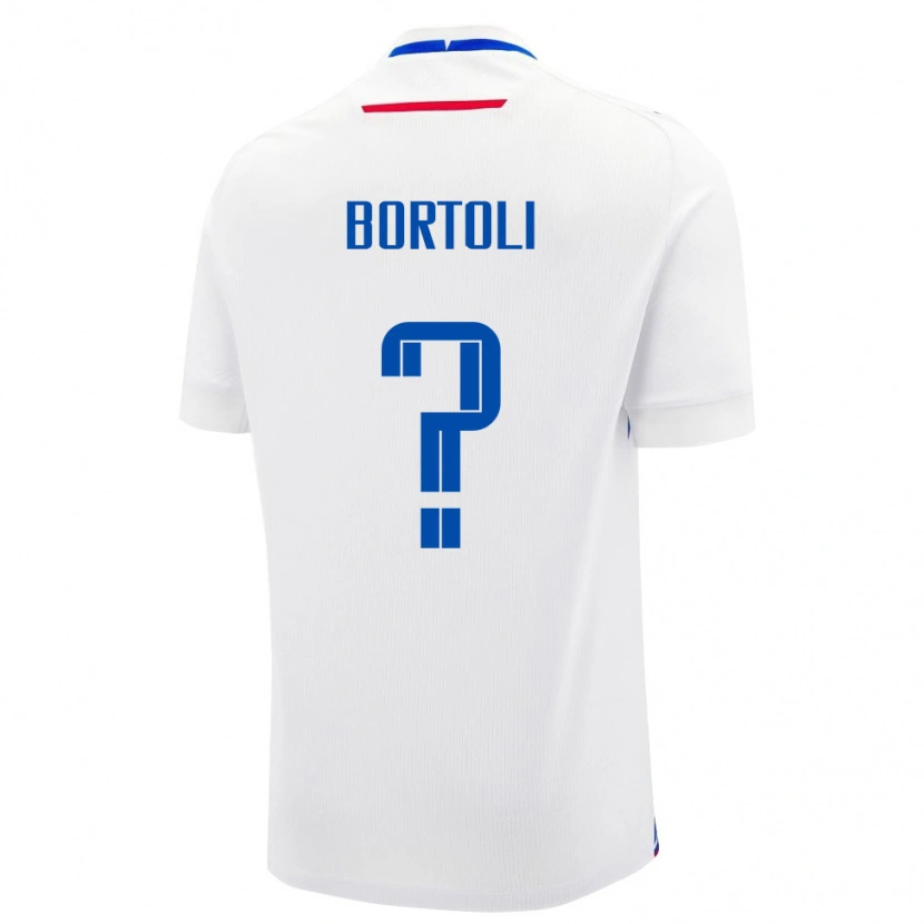 Danxen Men Slovakia Marco Bortoli #0 White Blue Away Jersey 26-28 T-Shirt