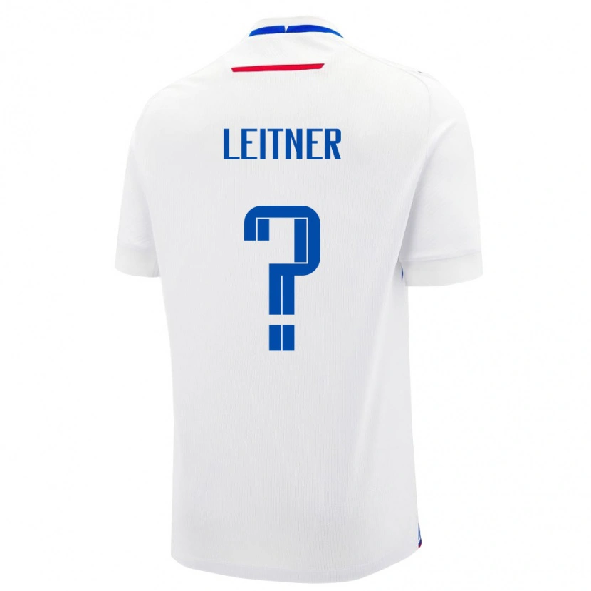 Danxen Men Slovakia Patrik Leitner #0 White Blue Away Jersey 26-28 T-Shirt