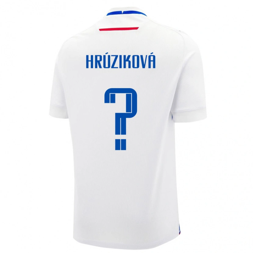 Danxen Men Slovakia Darina Hrúziková #0 White Blue Away Jersey 26-28 T-Shirt