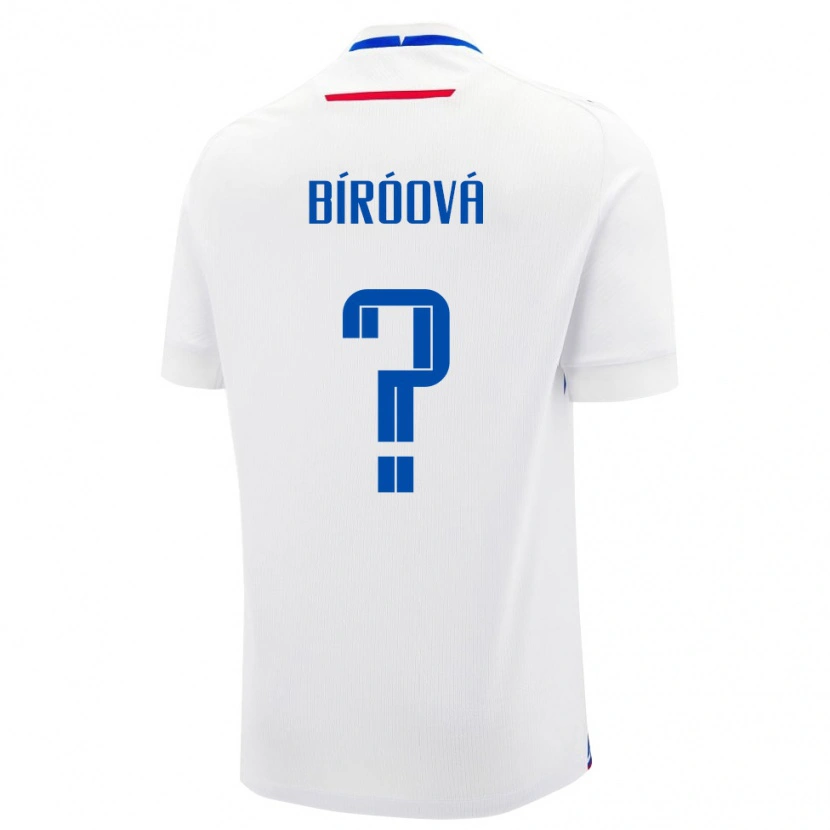 Danxen Men Slovakia Alexandra Bíróová #0 White Blue Away Jersey 26-28 T-Shirt