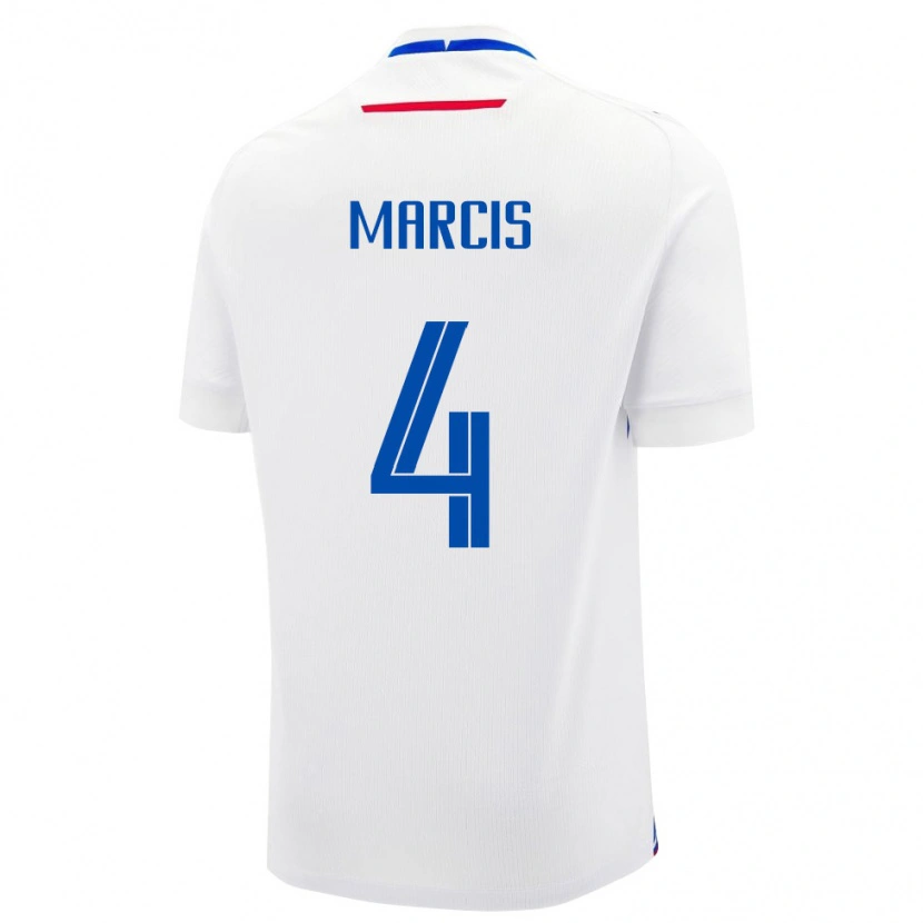 Danxen Men Slovakia Martin Marcis #4 White Blue Away Jersey 26-28 T-Shirt