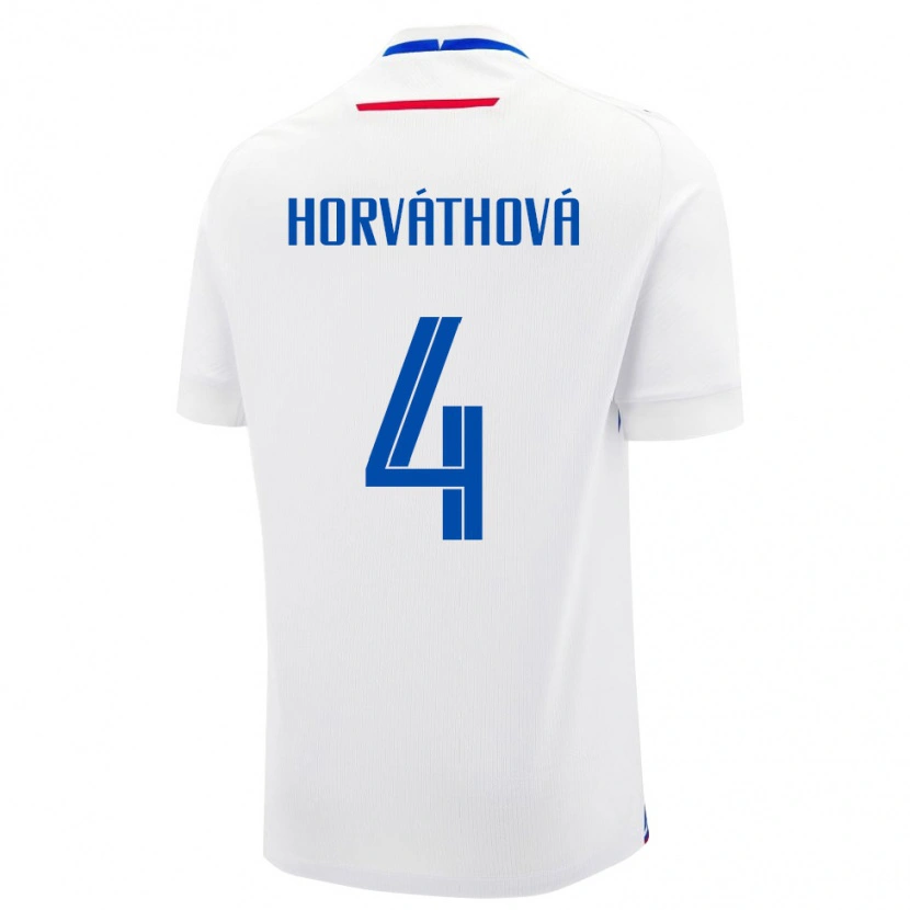 Danxen Men Slovakia Andrea Horváthová #4 White Blue Away Jersey 26-28 T-Shirt