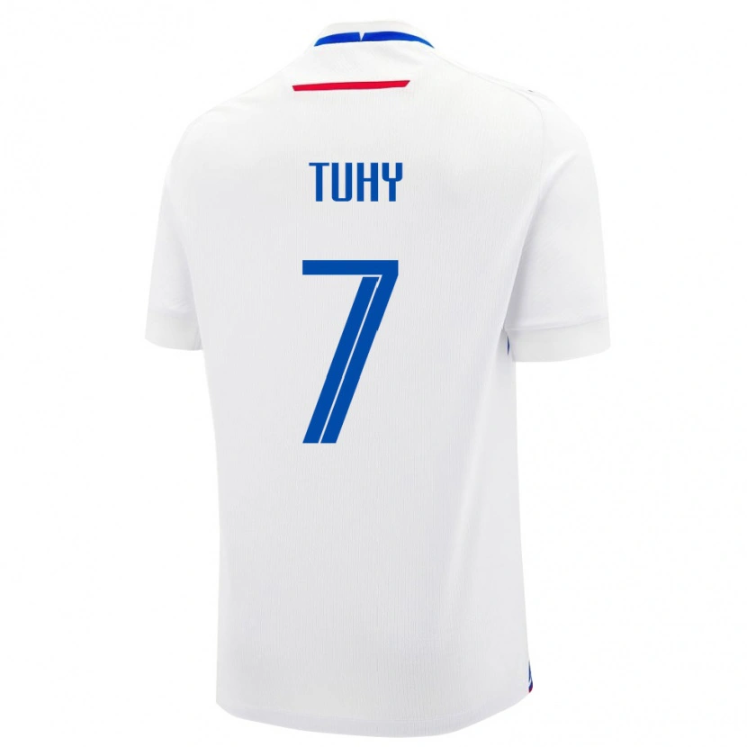 Danxen Men Slovakia Tomas Tuhy #7 White Blue Away Jersey 26-28 T-Shirt