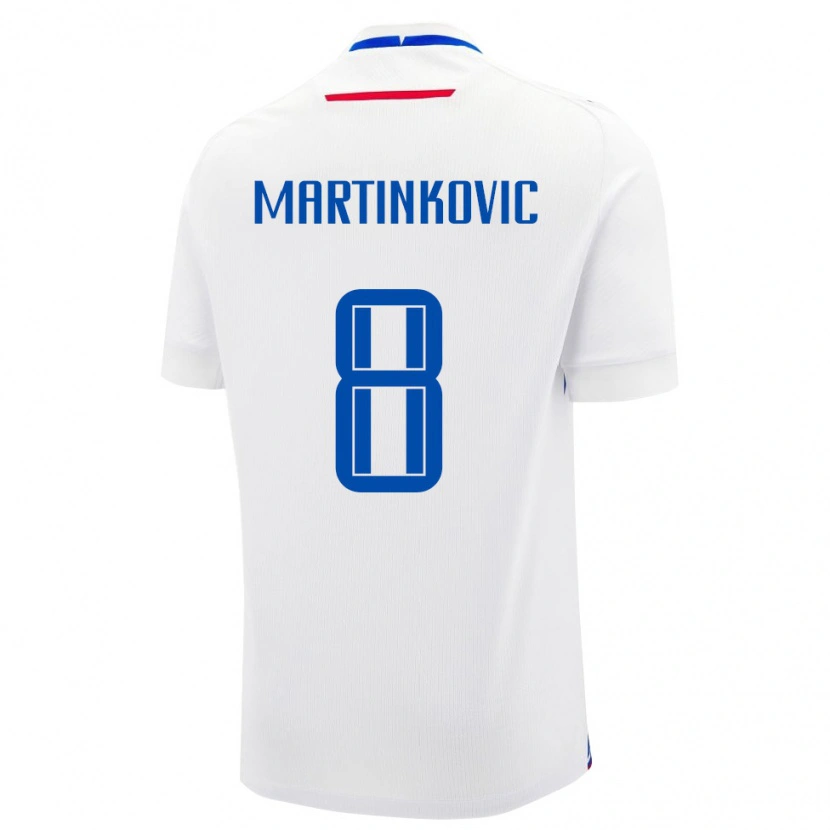 Danxen Men Slovakia Matej Martinkovic #8 White Blue Away Jersey 26-28 T-Shirt