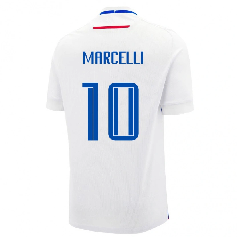 Danxen Men Slovakia Nino Marcelli #10 White Blue Away Jersey 26-28 T-Shirt