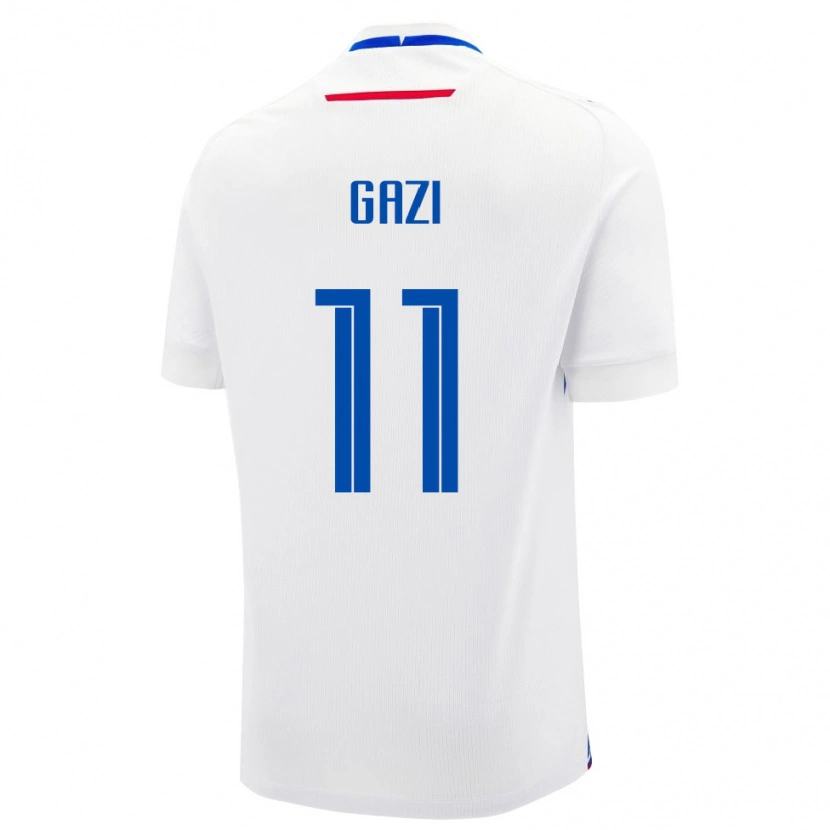 Danxen Men Slovakia Adam Gazi #11 White Blue Away Jersey 26-28 T-Shirt