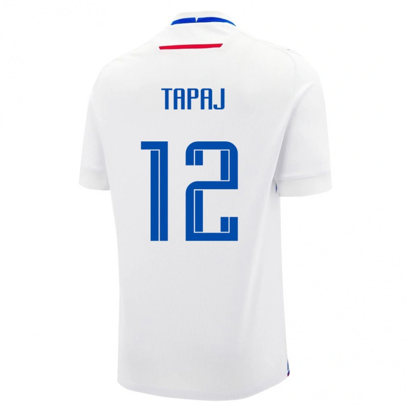 Danxen Men Slovakia Dominik Tapaj #12 White Blue Away Jersey 26-28 T-Shirt