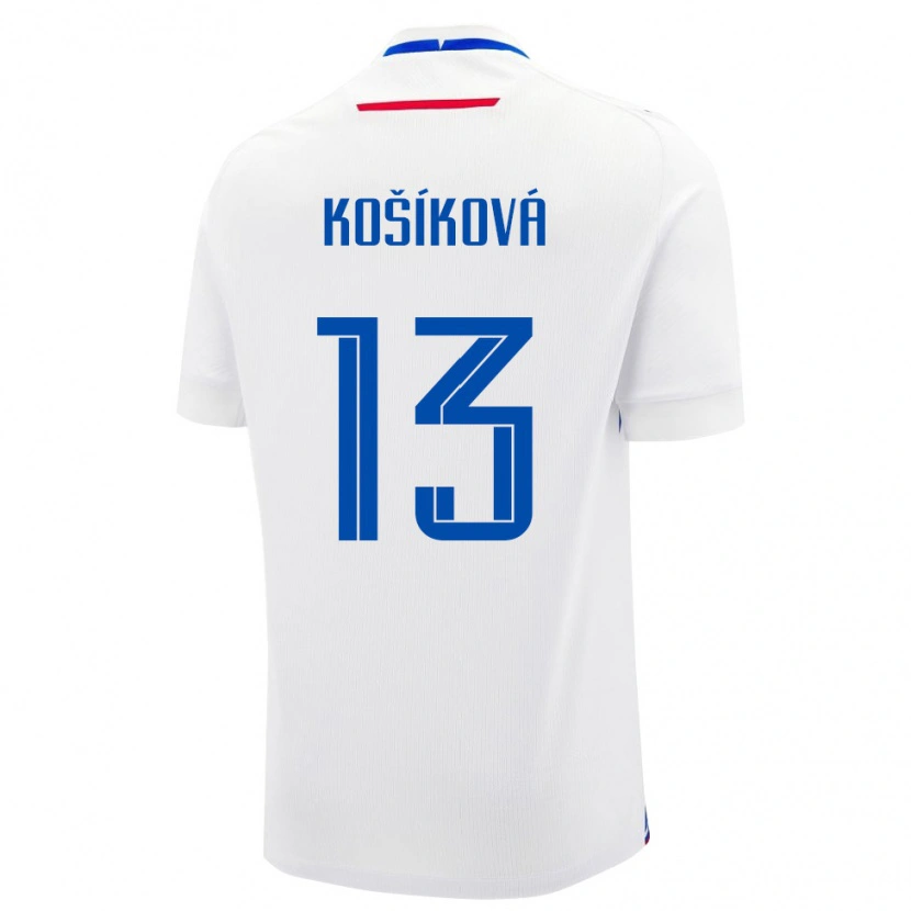 Danxen Men Slovakia Kristína Košíková #13 White Blue Away Jersey 26-28 T-Shirt