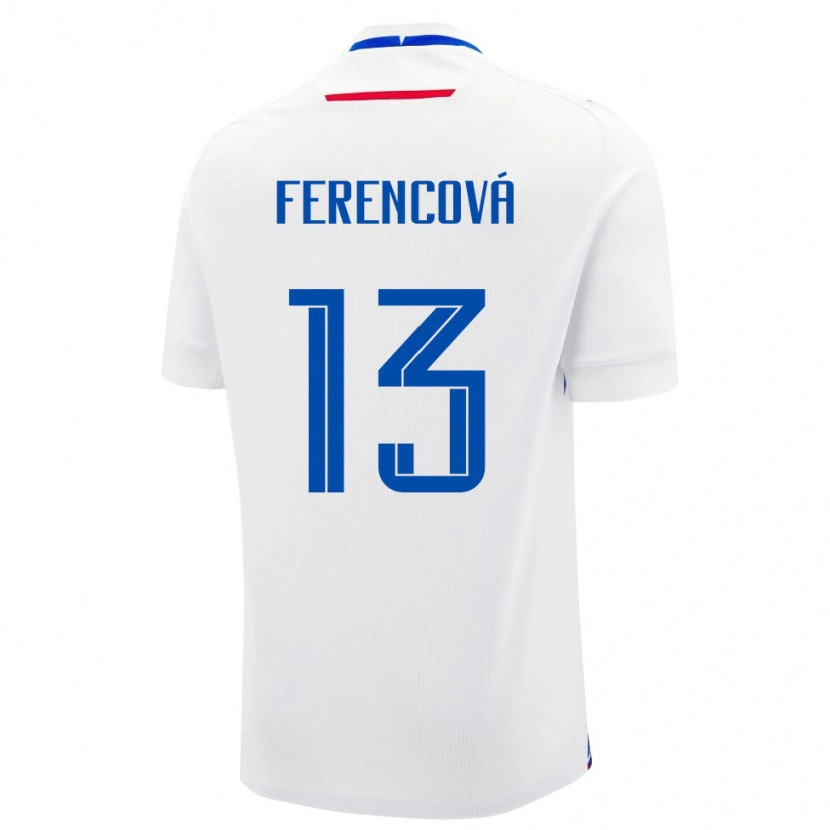 Danxen Men Slovakia Michaela Ferencová #13 White Blue Away Jersey 26-28 T-Shirt