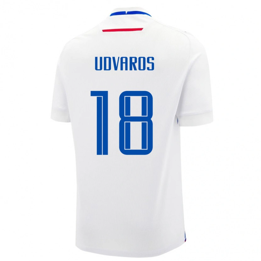 Danxen Men Slovakia Nathan Udvaros #18 White Blue Away Jersey 26-28 T-Shirt