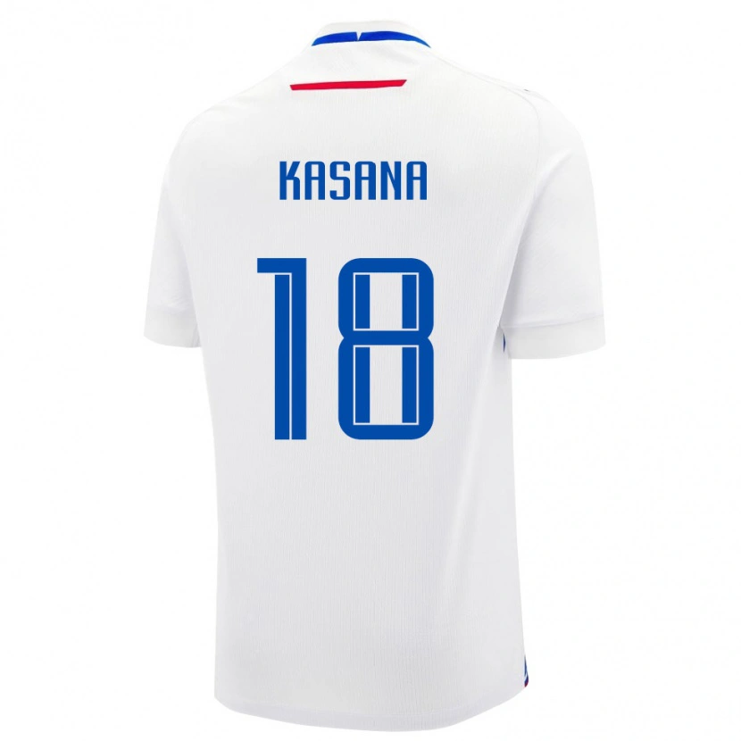 Danxen Men Slovakia Fedor Kasana #18 White Blue Away Jersey 26-28 T-Shirt