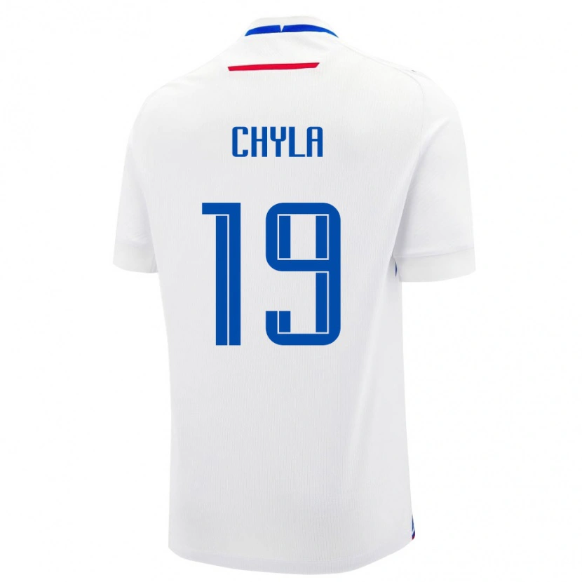 Danxen Men Slovakia Vincent Chyla #19 White Blue Away Jersey 26-28 T-Shirt