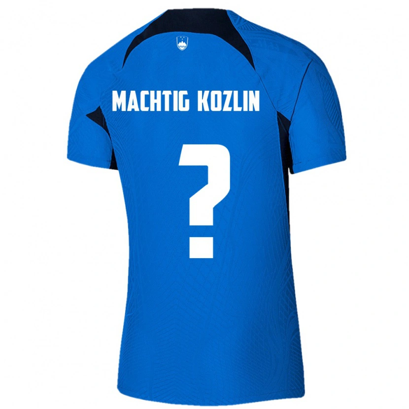 Danxen Men Slovenia Vid Mächtig Kozlin #0 Blue White Away Jersey 26-28 T-Shirt