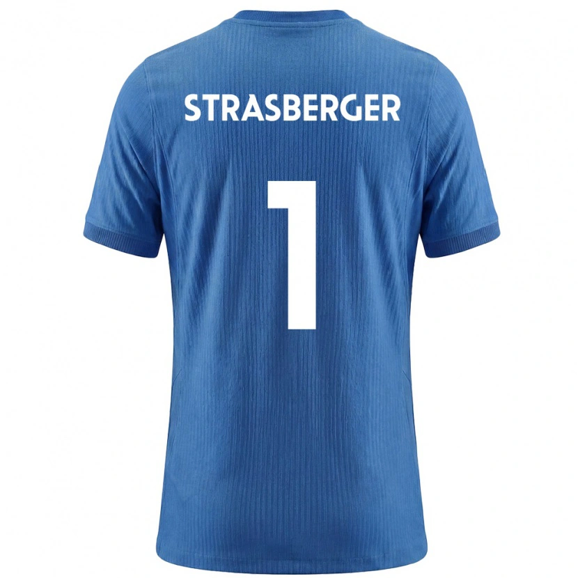 Danxen Men Slovenia Tim Strasberger #1 Blue White Away Jersey 26-28 T-Shirt