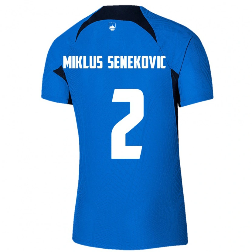 Danxen Men Slovenia Gal Miklus Senekovic #2 Blue White Away Jersey 26-28 T-Shirt