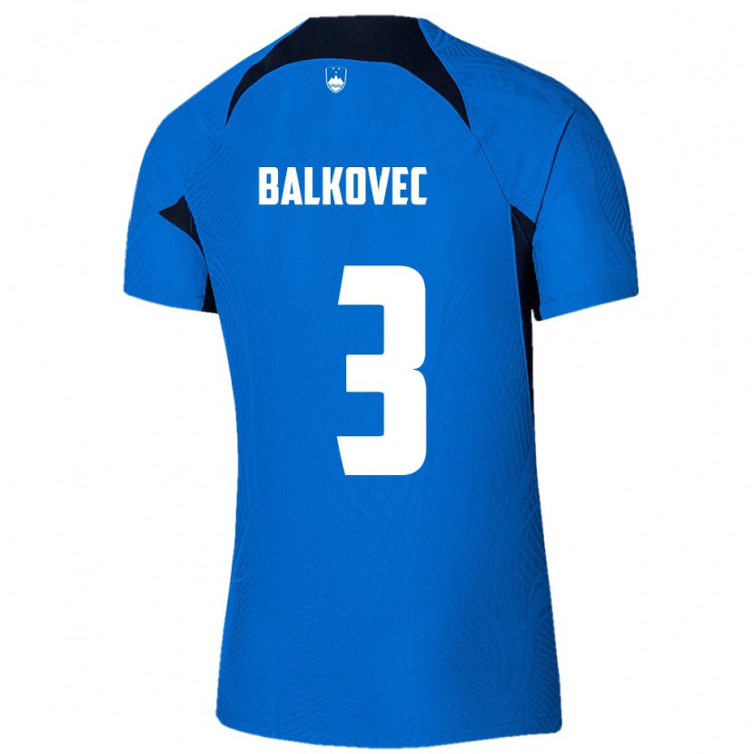 Danxen Men Slovenia Jure Balkovec #3 Blue White Away Jersey 26-28 T-Shirt