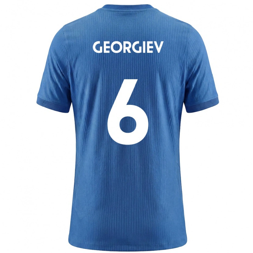 Danxen Men Slovenia Luka Georgiev #6 Blue White Away Jersey 26-28 T-Shirt