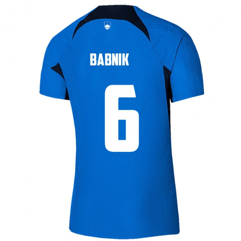 Danxen Men Slovenia Nika Babnik #6 Blue White Away Jersey 26-28 T-Shirt