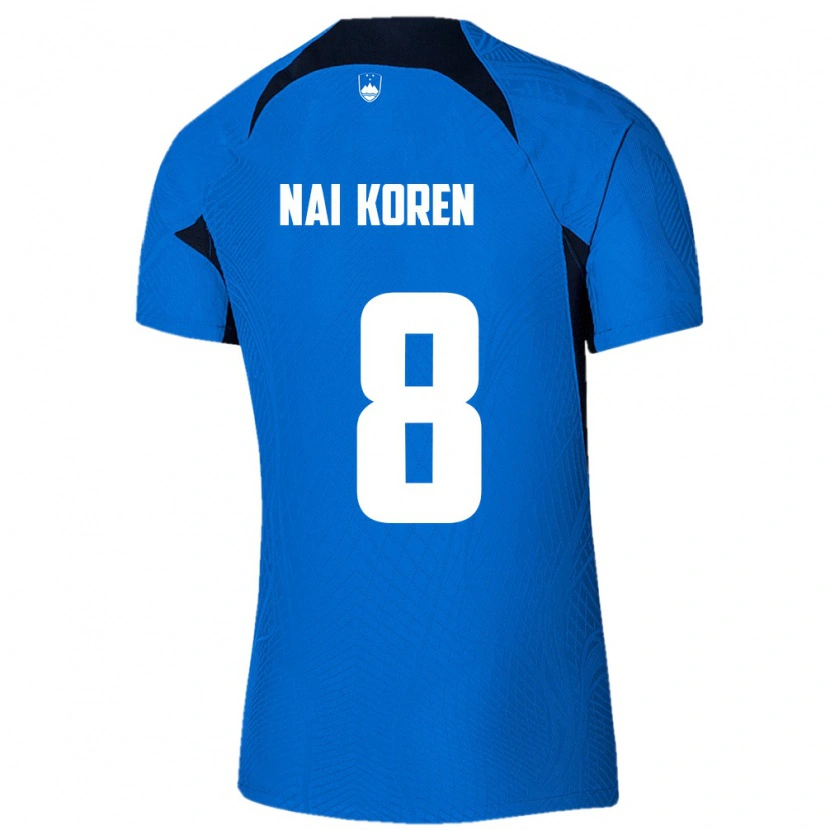 Danxen Men Slovenia Tian Nai Koren #8 Blue White Away Jersey 26-28 T-Shirt