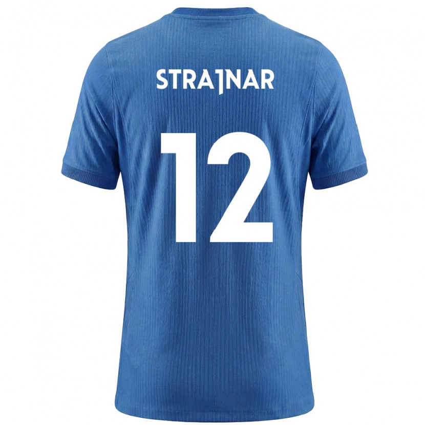Danxen Men Slovenia Aljaz Strajnar #12 Blue White Away Jersey 26-28 T-Shirt