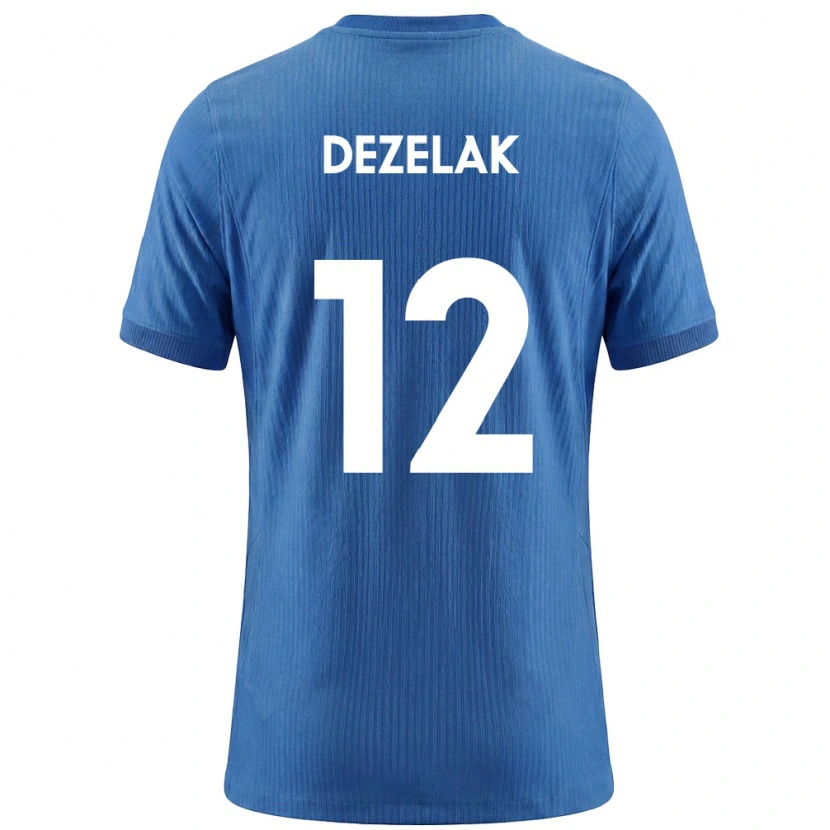 Danxen Men Slovenia Matej Dezelak #12 Blue White Away Jersey 26-28 T-Shirt