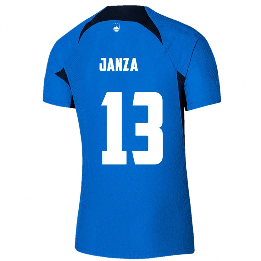Danxen Men Slovenia Erik Janza #13 Blue White Away Jersey 26-28 T-Shirt