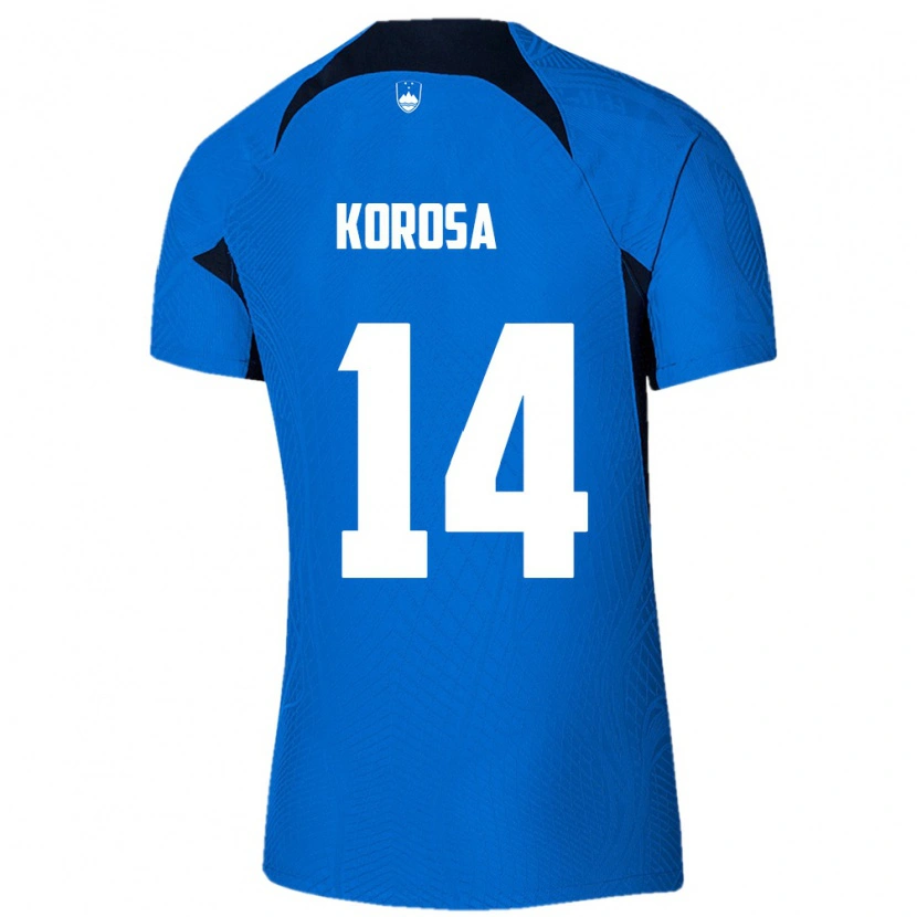 Danxen Men Slovenia Anej Koroša #14 Blue White Away Jersey 26-28 T-Shirt