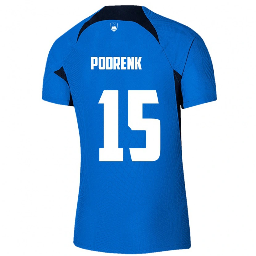 Danxen Men Slovenia Nik Podrenk #15 Blue White Away Jersey 26-28 T-Shirt