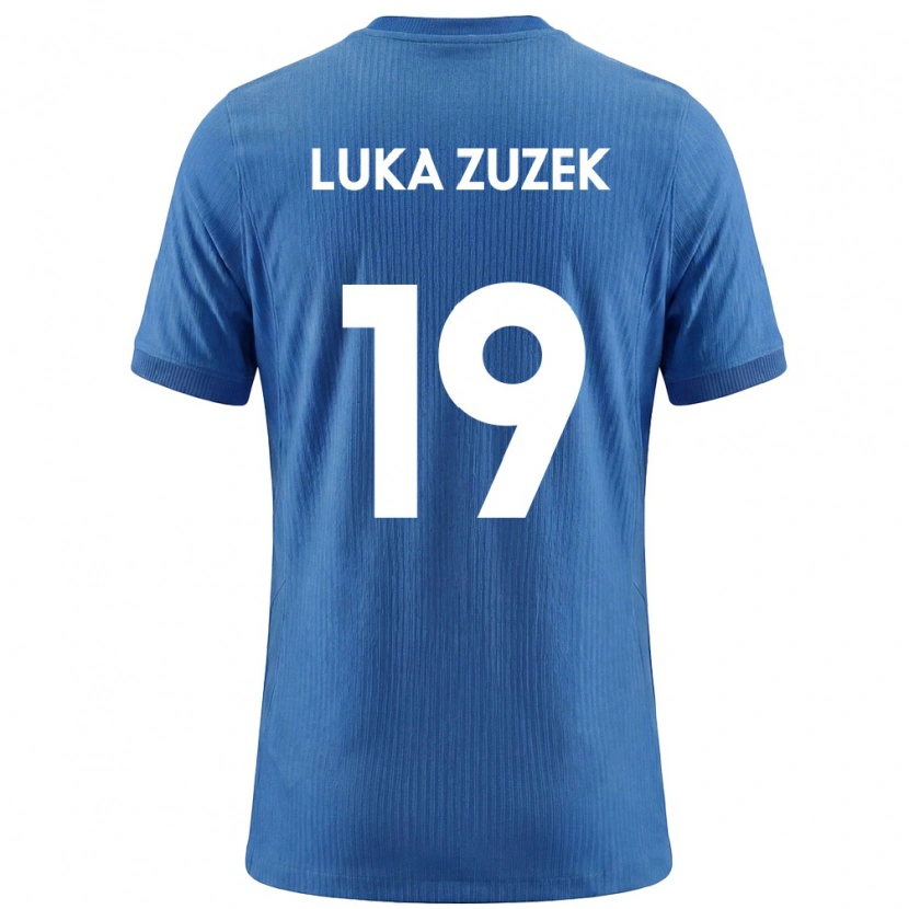 Danxen Men Slovenia Zan Luka Zuzek #19 Blue White Away Jersey 26-28 T-Shirt