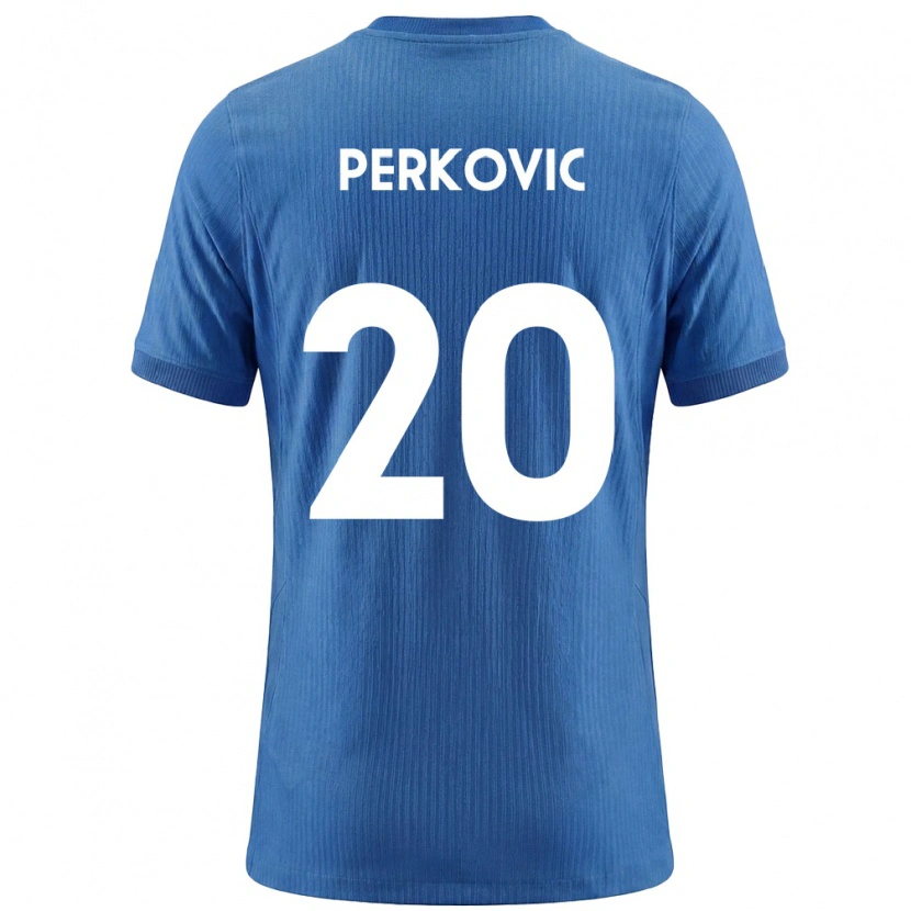 Danxen Men Slovenia Nino Perkovic #20 Blue White Away Jersey 26-28 T-Shirt