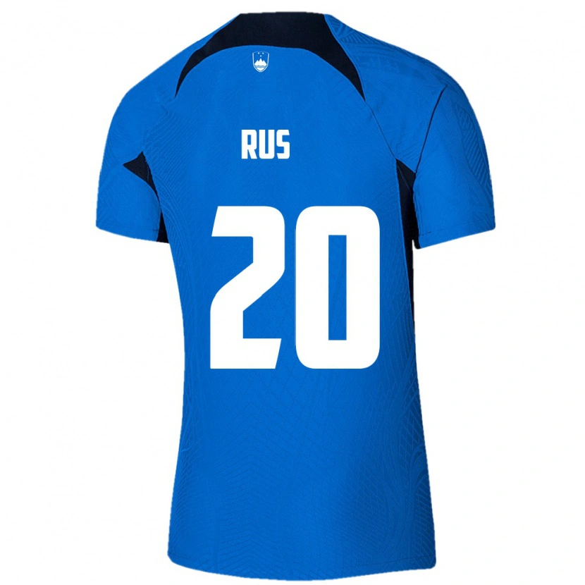 Danxen Men Slovenia Luka Rus #20 Blue White Away Jersey 26-28 T-Shirt