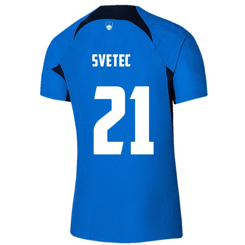 Danxen Men Slovenia Ziga Svetec #21 Blue White Away Jersey 26-28 T-Shirt