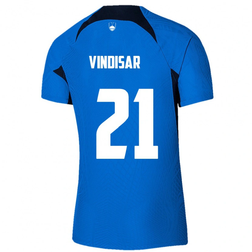 Danxen Men Slovenia Zala Vindišar #21 Blue White Away Jersey 26-28 T-Shirt