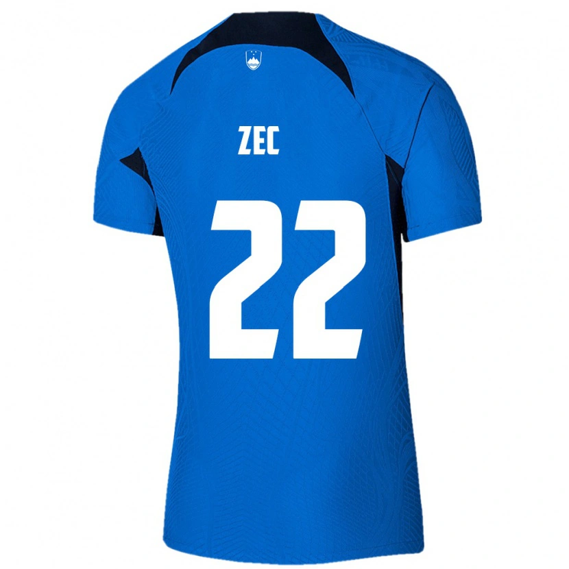 Danxen Men Slovenia David Zec #22 Blue White Away Jersey 26-28 T-Shirt