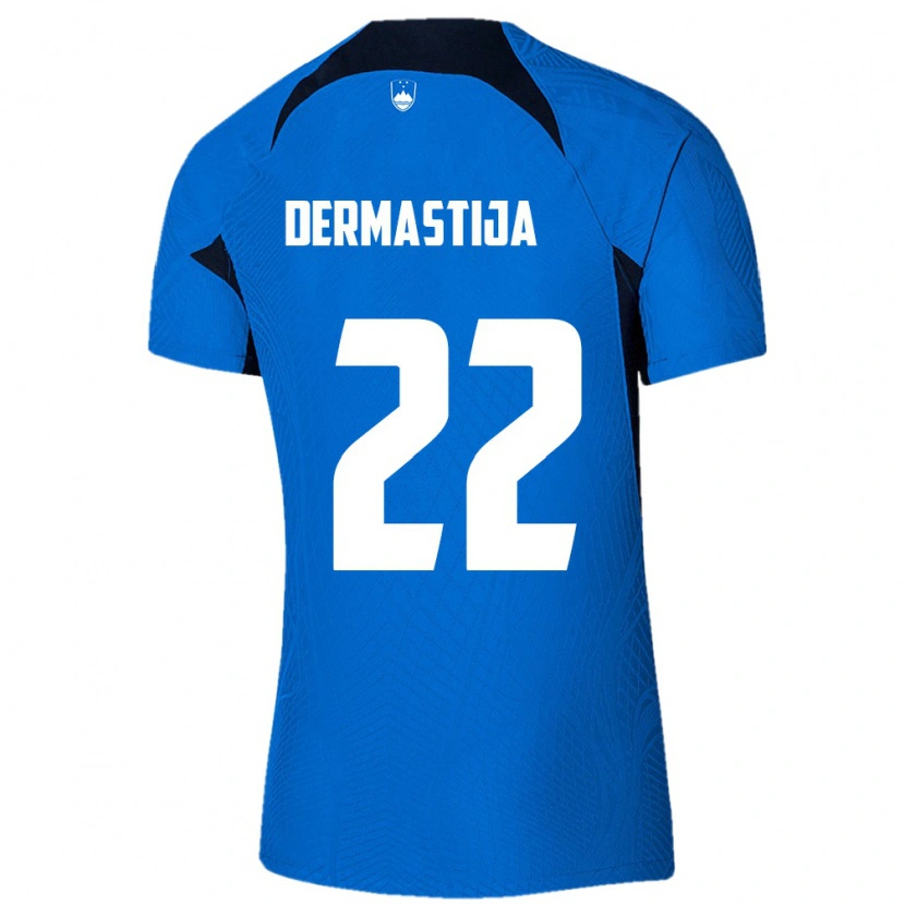 Danxen Men Slovenia Nejc Dermastija #22 Blue White Away Jersey 26-28 T-Shirt