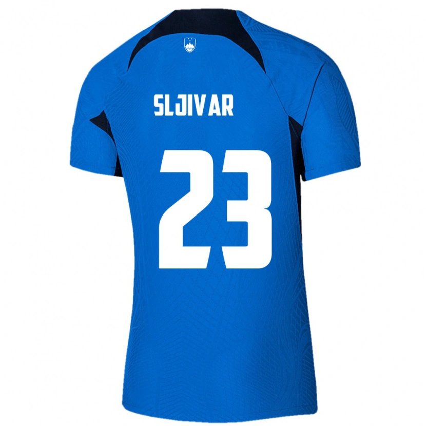 Danxen Men Slovenia Denis Sljivar #23 Blue White Away Jersey 26-28 T-Shirt