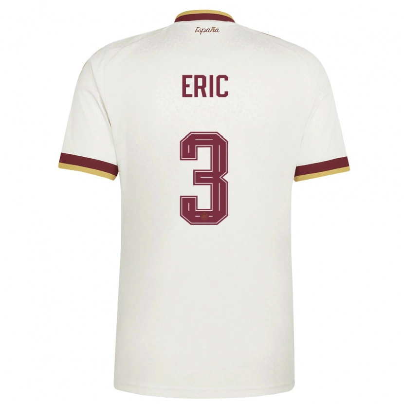 Danxen Men Spain Eric Garcia #3 Off-White Burgundy Away Jersey 26-28 T-Shirt