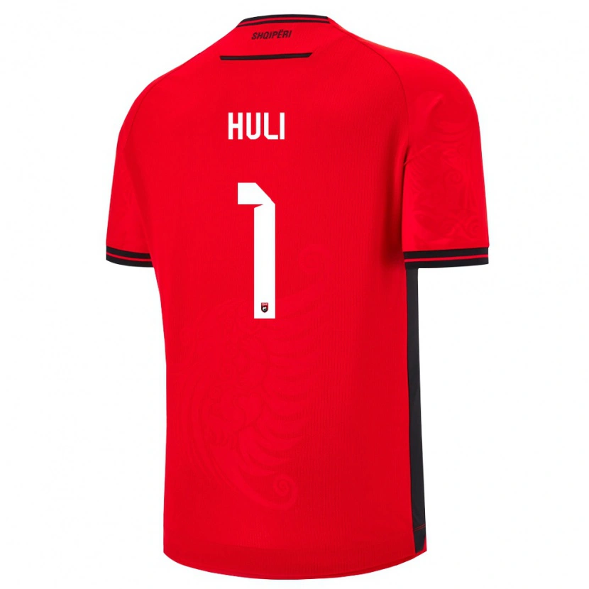 Danxen Women Albania Raffaele Huli #1 Red Black Home Jersey 26-28 T-Shirt