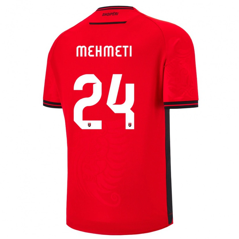 Danxen Women Albania Anis Mehmeti #24 Red Black Home Jersey 26-28 T-Shirt
