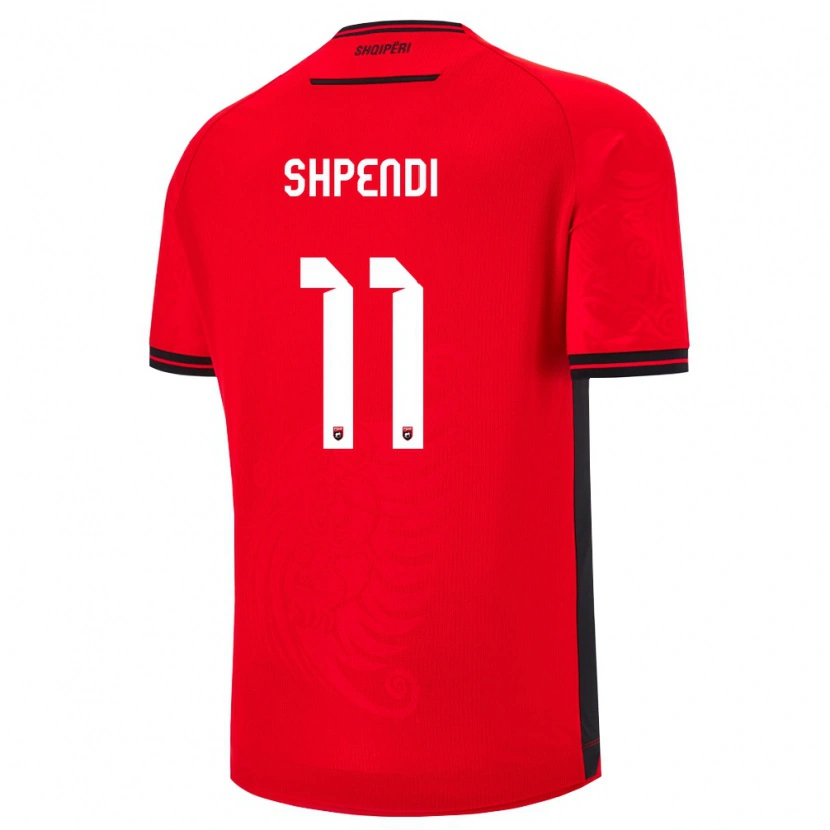 Danxen Women Albania Stiven Shpendi #11 Red Black Home Jersey 26-28 T-Shirt