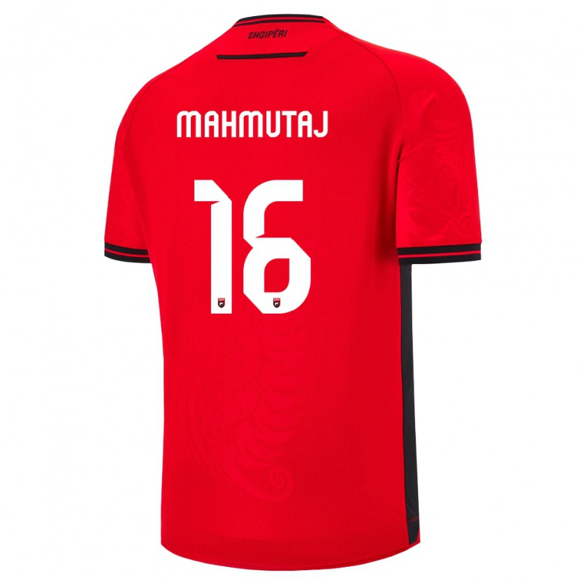 Danxen Women Albania Alvin Mahmutaj #16 Red Black Home Jersey 26-28 T-Shirt